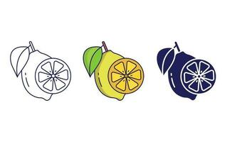 Outline Lime vector icon