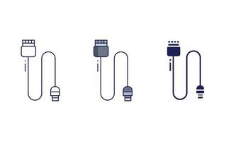 icono de vector de cable