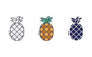 icono de vector de piña