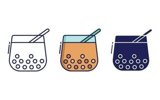 bubble milk tea vector icon