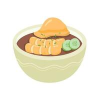 pempek palembang indonesio comida vector