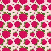 Seamless pattern with wild berries. Vector illustration of summer berries for textiles and backgrounds