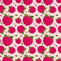 Seamless pattern with wild berries. Vector illustration of summer berries for textiles and backgrounds