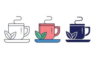 Outline Coca Tea vector icon