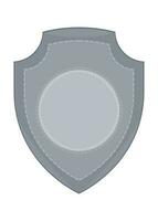 shield gray middle ages on chevron pattern image vector