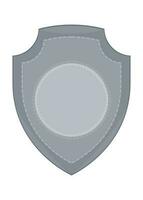 shield gray middle ages on chevron pattern image vector