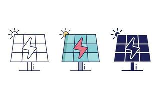 icono de vector de energía solar