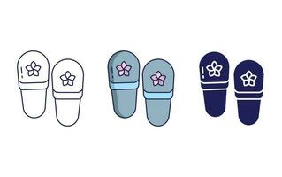 Bath Slippers vector icon