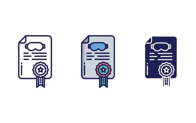 Certificate vector icon