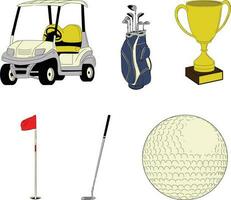 conjunto de golf iconos golf club diseño, vector ilustración gráfico en vector formato