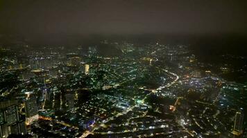 Antenne Aussicht neblig Nacht beim Georgetown video