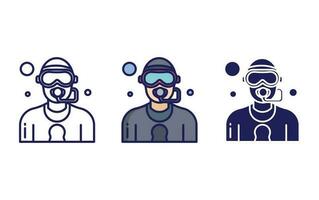 Scuba Diving Mask vector icon