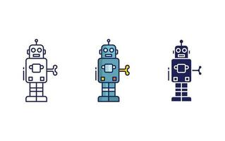 robot toy vector icon