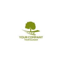 Tree Road Logo Design Vector