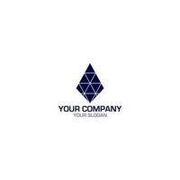 Triangle Obsidian Logo Design Vector