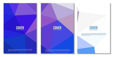 set of abstract creative covers with colorful background vector illustration