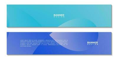 A set of banners with abstract colorful wave gradient background vector