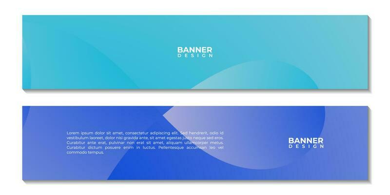 A set of banners with abstract colorful wave gradient background