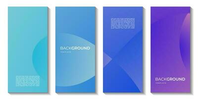 A set of brochures with abstract colorful wave gradient background vector