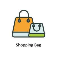 Shopping Bag Vector  Fill outline Icons. Simple stock illustration stock