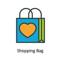 Shopping Bag Vector  Fill outline Icons. Simple stock illustration stock