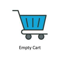 Empty Cart  Vector  Fill outline Icons. Simple stock illustration stock