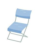 Folding chair icon doodle. Vector illustration of a portable tourist chair.