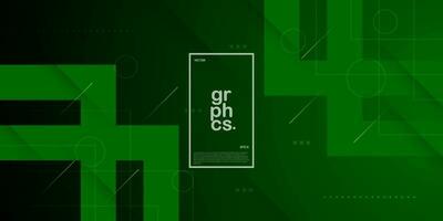 Dark green arc pattern gradient illustration background with 3d look and simple design. cool and luxury.Eps10 vector