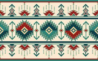 étnico azteca resumen ikat Arte. sin costura motivo triángulo cheurón modelo en tribal, navajo gente bordado, y mexicano estilo. geométrico Arte ornamento diseño de impresión para alfombra, fondo de pantalla, textil vector