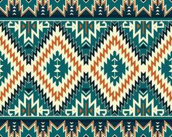 étnico azteca resumen ikat Arte. sin costura motivo triángulo cheurón modelo en tribal, navajo gente bordado, y mexicano estilo. geométrico Arte ornamento diseño de impresión para alfombra, fondo de pantalla, textil vector