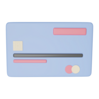 3d tolkning debitera eller kreditera kort ikon. png