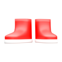 rojo y blanco botas icono en 3d representación. png