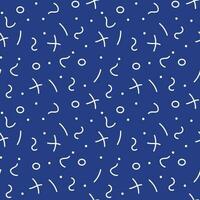A pattern from the 90s of signs and squiggles vector