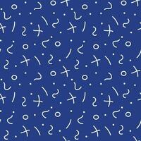 A pattern from the 90s of signs and squiggles vector