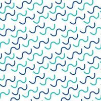 Seamless pattern of waves and squiggles of the 90s vector