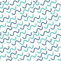 Seamless pattern of waves and squiggles of the 90s vector