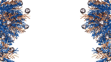 Realistic Silver Baubles With Leaves Decorated Background And Copy Space. png