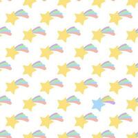 Seamless pattern with stars. Abstract children's pattern of sky and stars in cartoon style vector