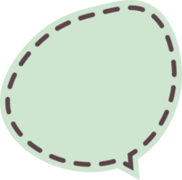 pastel speech bubble on transparent background . chat box or chat  square and doodle message or communication icon Cloud speaking for comics and minimal message dialog png