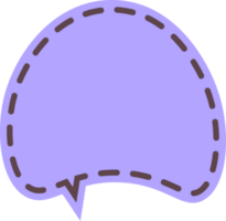 pastel speech bubble on transparent background . chat box or chat  square and doodle message or communication icon Cloud speaking for comics and minimal message dialog png