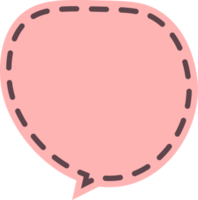 pastel speech bubble on transparent background . chat box or chat  square and doodle message or communication icon Cloud speaking for comics and minimal message dialog png