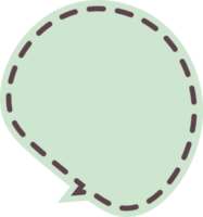 pastel speech bubble on transparent background . chat box or chat  square and doodle message or communication icon Cloud speaking for comics and minimal message dialog png