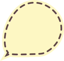 pastel speech bubble on transparent background . chat box or chat  square and doodle message or communication icon Cloud speaking for comics and minimal message dialog png