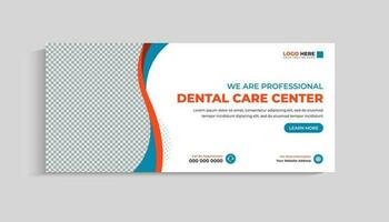 Dentist or Dental Care Social Media Cover Template vector