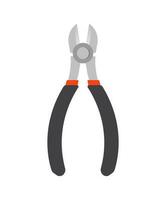 Flat Wire Cutter Plier Isolated Vector Illustration