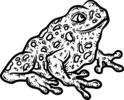 Frog Animal Coloring Page for Adults vector
