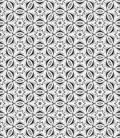 Black and white seamless abstract pattern. Background and backdrop. Grayscale ornamental design. vector