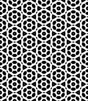 Black and white seamless abstract pattern. Background and backdrop. Grayscale ornamental design. vector