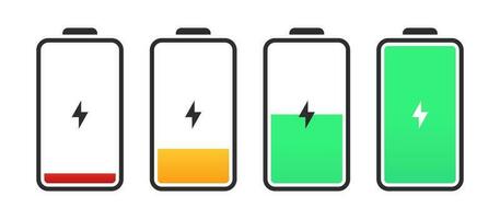 Device charging icons. Phone charge simple illustration. Vector scalable graphics