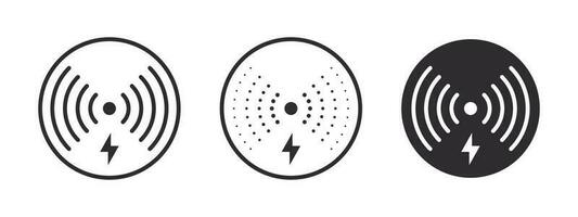 Electromagnetic charger. Wireless charger. Phone charge simple illustration. Vector scalable graphics